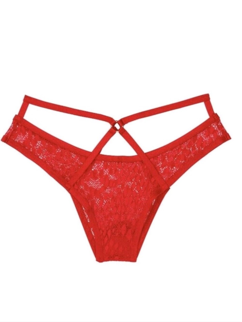 Victoria's secret very sexy snake lace Brazilian panty RED MEDIUM
